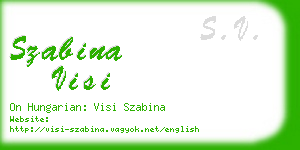 szabina visi business card